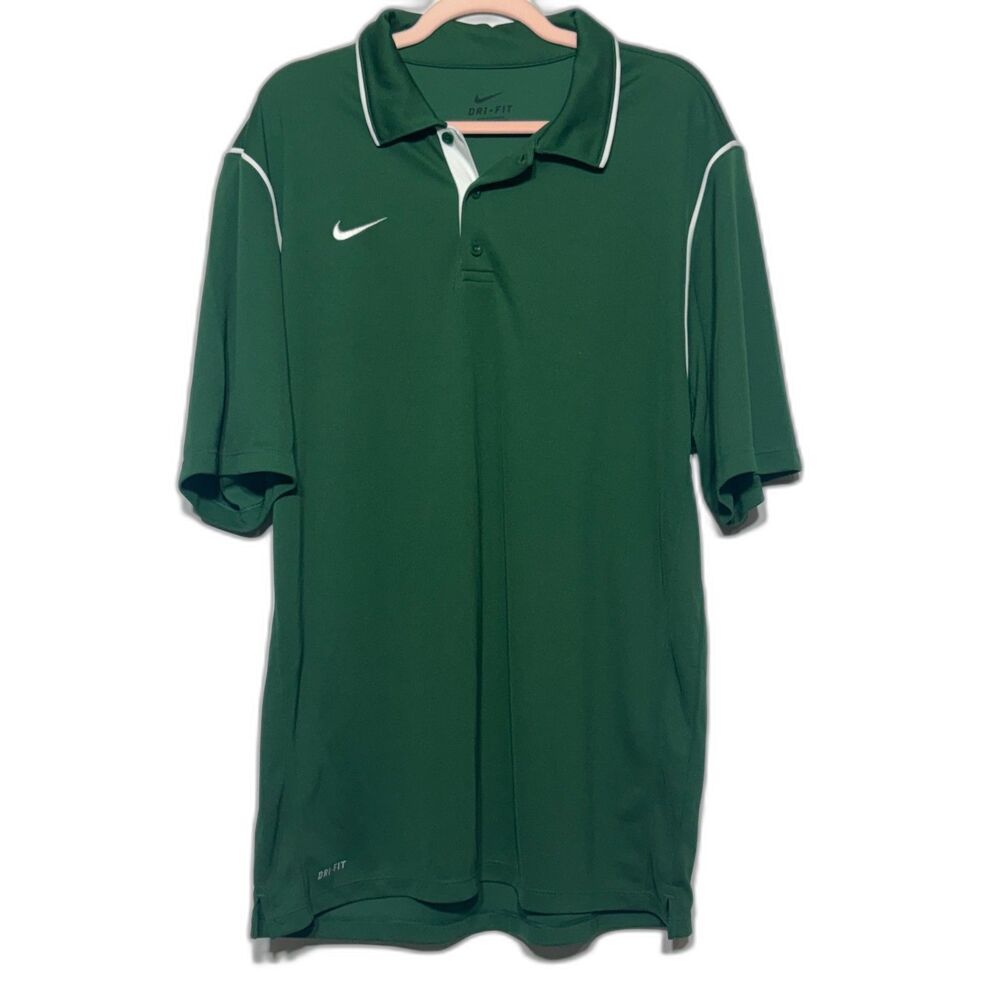 Nike Dri-Fit Mens Polo - Green Casual Athletic - EUC - Size XL